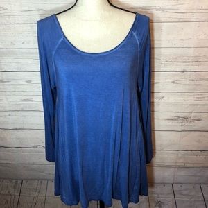 Soft & Sexy T Medium Blue Tee strapy back